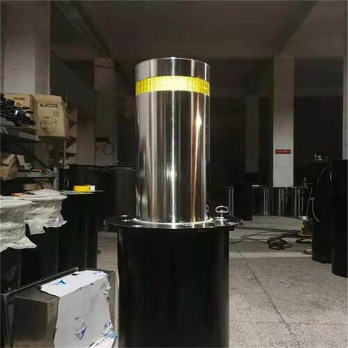 不锈钢半自动升降防撞柱手动固定路桩警示路障挡车桩柱伸缩地桩