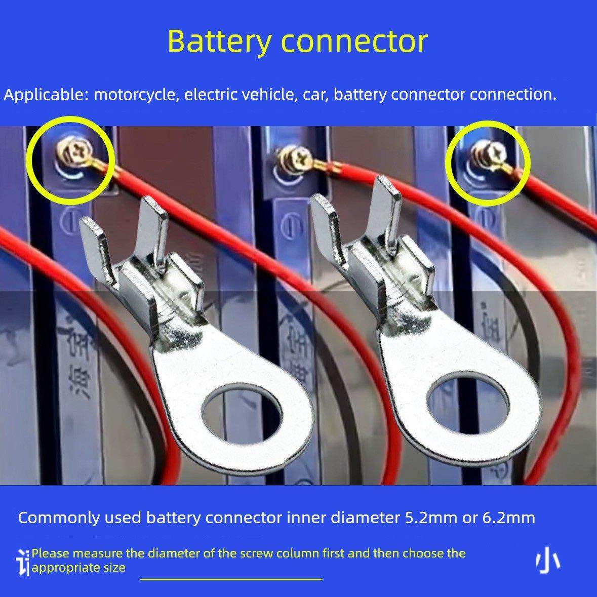 电动汽车摩托车汽车蓄电池线连接器铜鼻修覆修覆改装配件连接器快