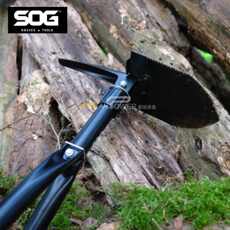 SOG索格 F08三折铲子工兵铲折叠工兵锹铁锹营地铲户外车载备用