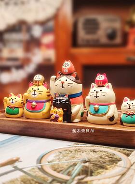 招财招福好运连连猫咪装饰小摆件送朋友家用入户玄关转运布置品