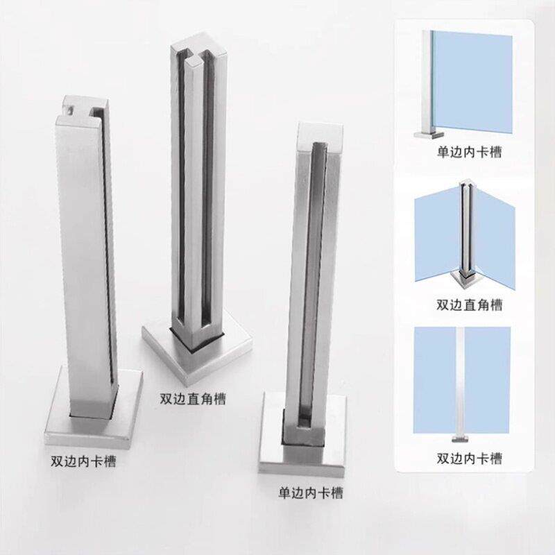 不锈钢立柱工程钢化玻璃楼梯扶手栏杆室内家用自装自建房阳台护栏