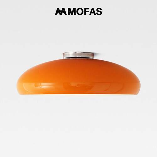 MOFAS橘色中古餐厅设计师书房北欧复古书房客厅包豪斯卧室吸顶灯