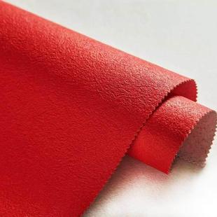 采购产品艺术油漆红墙布，红墙布，党建红墙布，亮红色麂皮墙布，