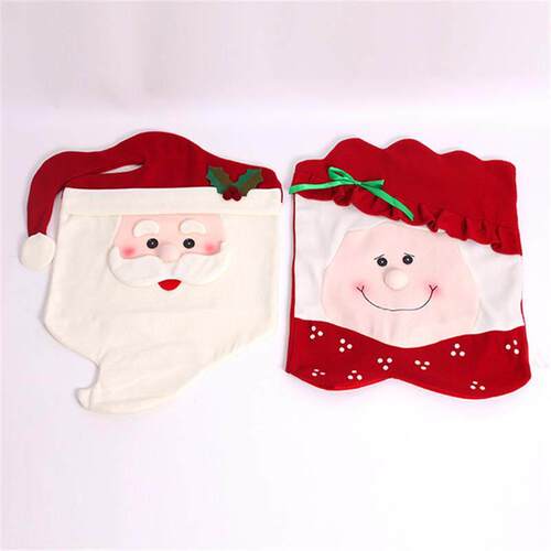 Christmas Chair Cover Classic Santa Claus Dining Chair