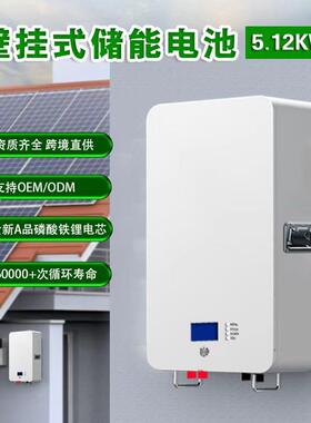51.2V100Ah200Ah314Ah太阳能光伏壁挂家庭储能磷酸铁锂电池5度电