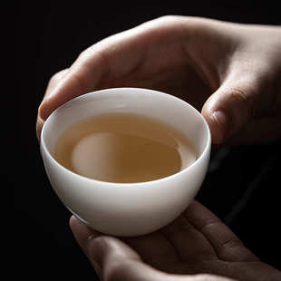 德化冰种玉瓷主人杯羊脂玉品茗杯陶瓷家用茶杯白瓷功夫茶具单杯