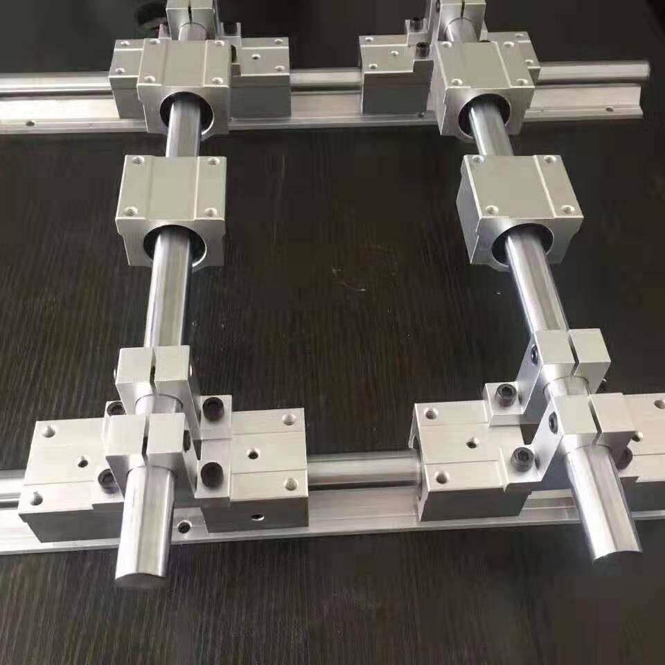 高精度直线导轨光轴滑块全套上下交叉组合滑块圆柱滑杆滑块座