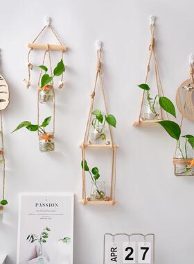 ins清新玻璃小吊瓶水培壁挂