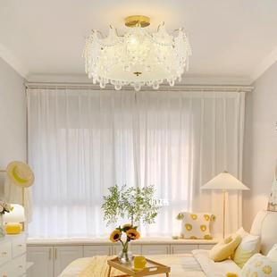 法式 现代简XZS约大气公主房灯间卧厅室新 轻奢水晶吊客灯2025年款