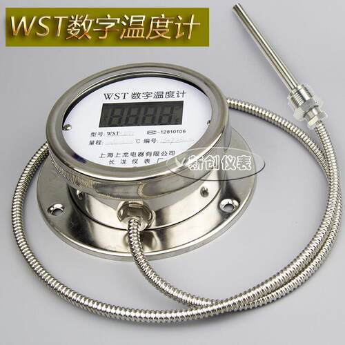DTM491数字双金属温度计WST数显防水不锈钢带监视器工业用表压力