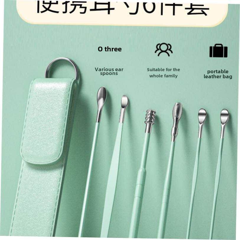 6PCS Ear Cleaner Wax Removal Tool Earpick Sticks Earwax Remo - 实物图