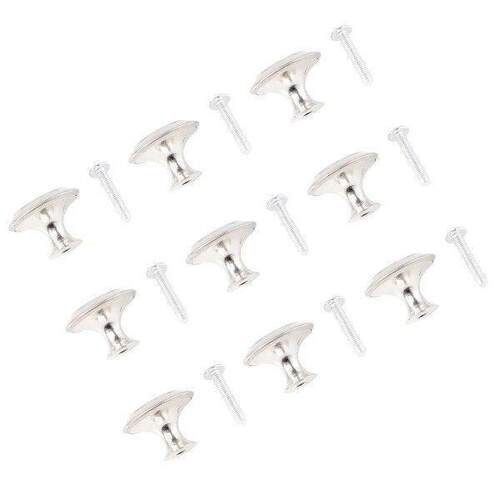 20 Pcs Black Door Knob Round Knobs Cabinet Pull Handle