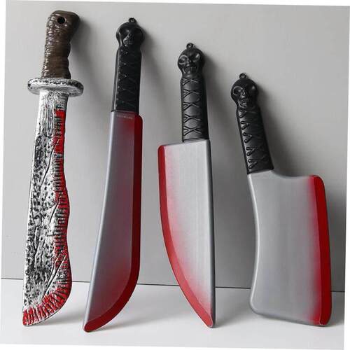 Halloween plastic knife ghost Festival decoration props万圣