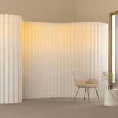 纸屏风隔断假墙发光遮挡墙办公室分隔房间多功能免打孔移动隔板墙