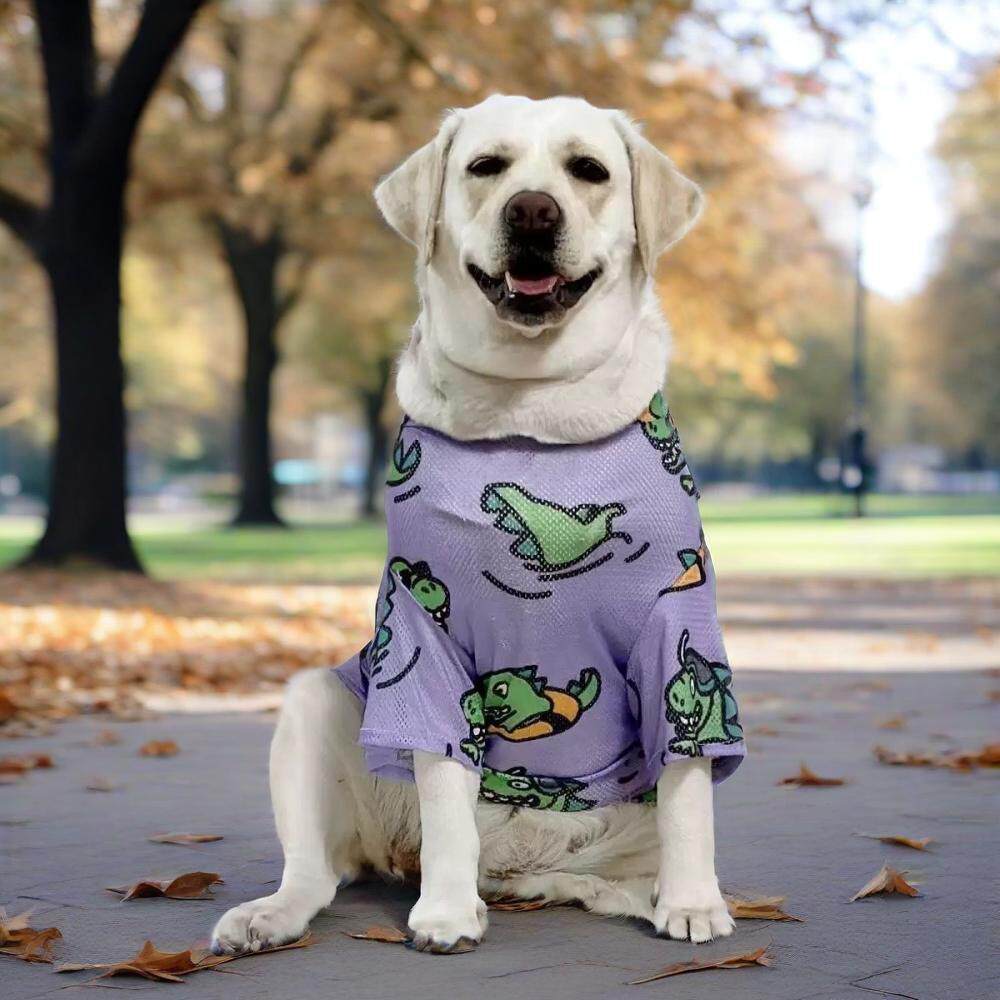 金毛衣服中大型犬衣服春夏薄防掉毛可爱大狗衣服萨摩耶边牧防掉毛