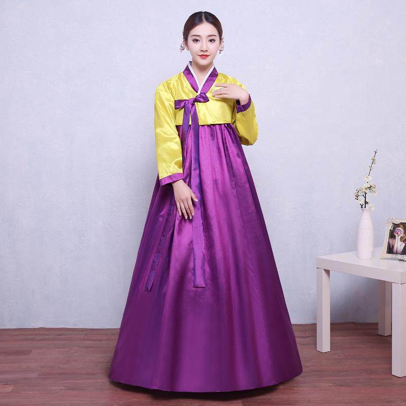 正品改良韩服女成人朝鲜族服长鲜族服装传统韩国古装大今民舞蹈演