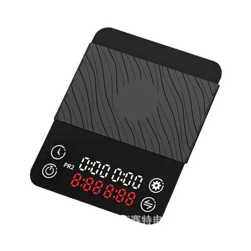 智能双显计时家用咖啡秤2kg/0.1g高精度电子克称计重触屏电子克称