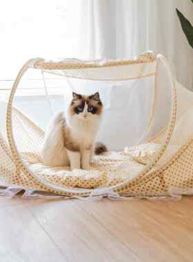猫咪帐篷可折叠猫产房全封闭式简易猫笼子夏季防蚊猫屋超大号猫窝