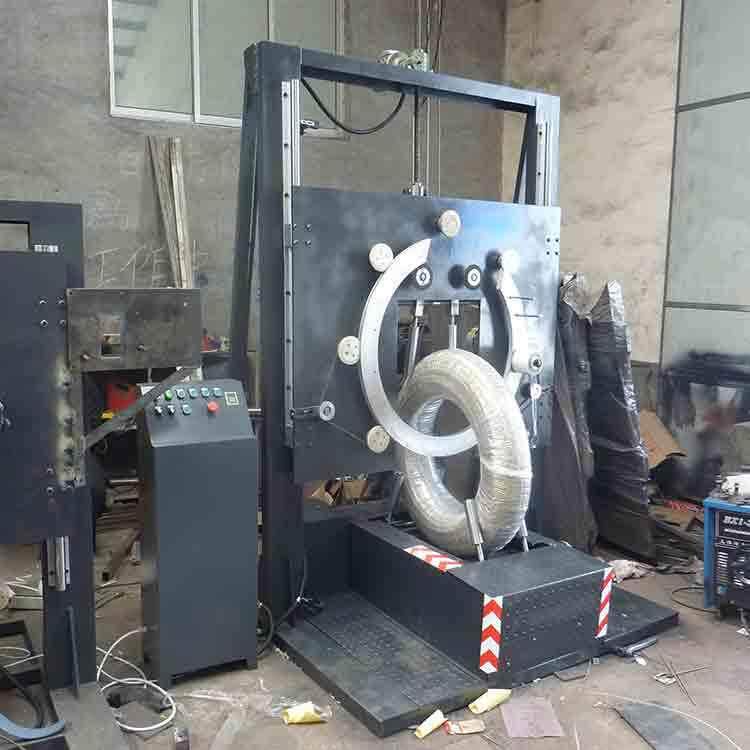 智能立式环体包装机H600L轮胎钢带全自动下开口环体缠绕机