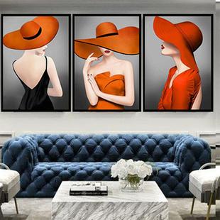 廊饰画特别个化性时尚 发廊装 发型挂画理发店工作发海报 新风格 正品