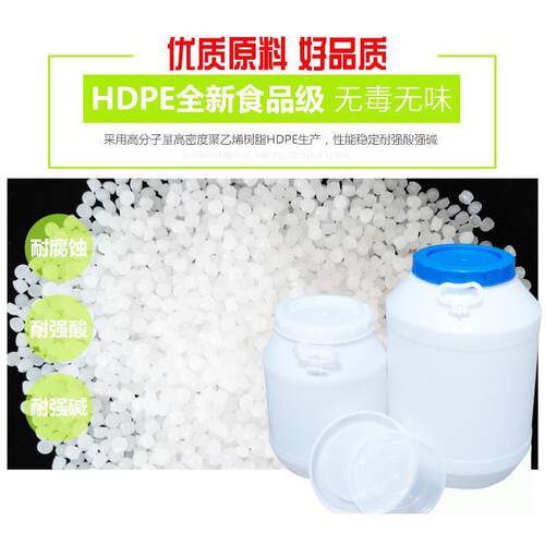 化工桶塑料圆桶50公斤储水桶食用发酵桶涂料桶废液桶油桶带盖