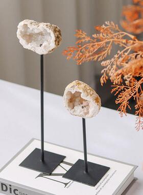简约现代伏枥摆件样板间卧室客厅玄关创意玛瑙工艺品软装饰品摆设