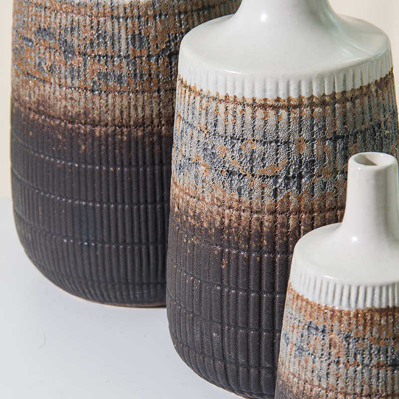 乐梦陶瓷花瓶北欧细颈火柴皮大中小号花插陶瓷摆件民宿样板房装饰,家居饰品,花瓶,淘宝优惠券,粉丝福利购,淘宝优惠卷