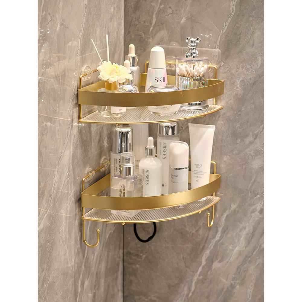 浴室置物架免打孔卫生间三角篮淋浴房厕所收纳沐浴露洗手架子壁挂