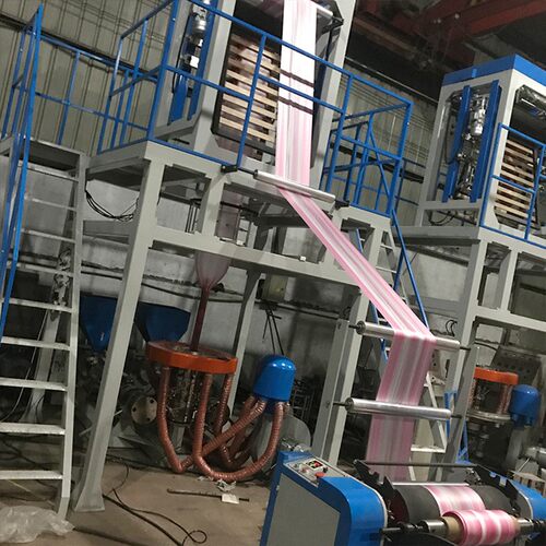 全自高低速旋转模动头双收卷升降吹膜塑机 组P102E料热封吹膜设备