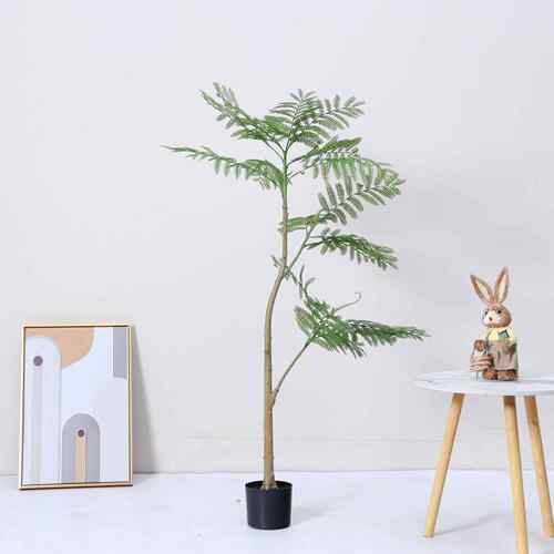 高端落仿真蓝楹假植盆栽花大型室内客绿厅地装饰仿真绿植摆件仿生