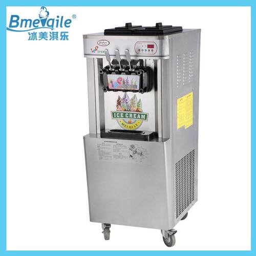 厂家MQ-L22B不锈钢三头软冰淇淋机果酱雪糕机冷冻甜品