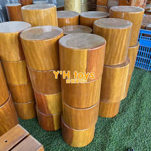 幼儿园儿童感统运动器材攀爬架黄花梨木平衡木梅花桩走墩景观树墩