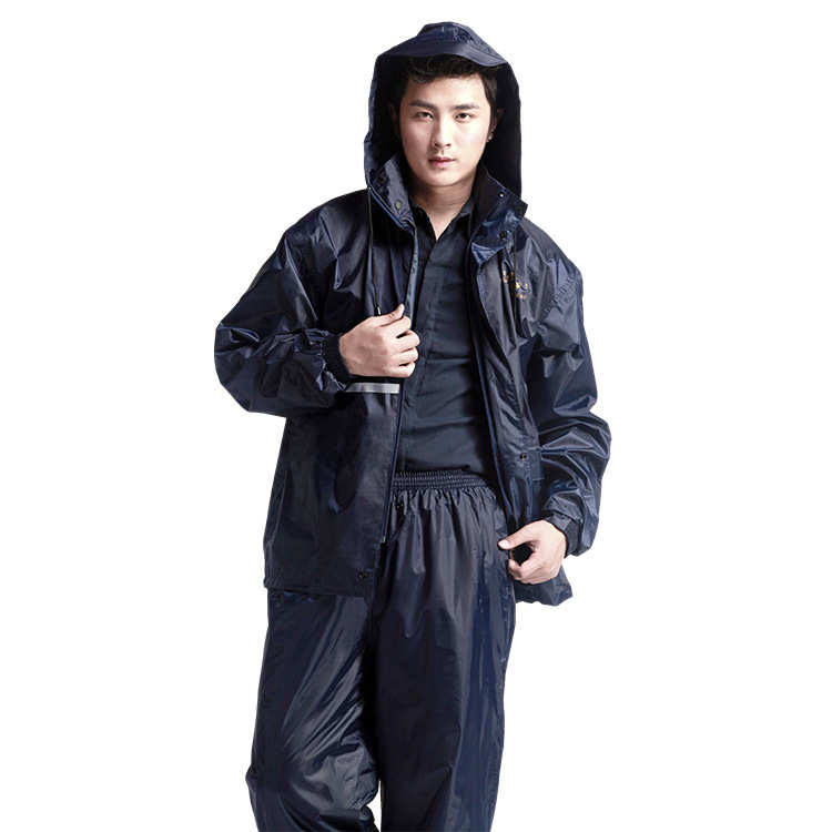 正招徙步加厚牛津雨衣雨裤  厂家批发分体式劳保反光雨衣套服