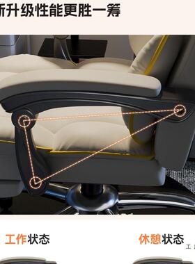 电脑椅家用人体学电久竞椅工子发坐舒服宿舍可KLB躺沙靠背椅办公