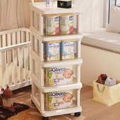 抽屉式 小推车置物架客厅卧室床头零食储物架落地可移动多层收纳柜