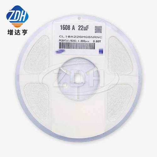 贴片陶瓷电容 1608 0603 106M 25V 10UF X5R 20% CL10A106MA8NNNC