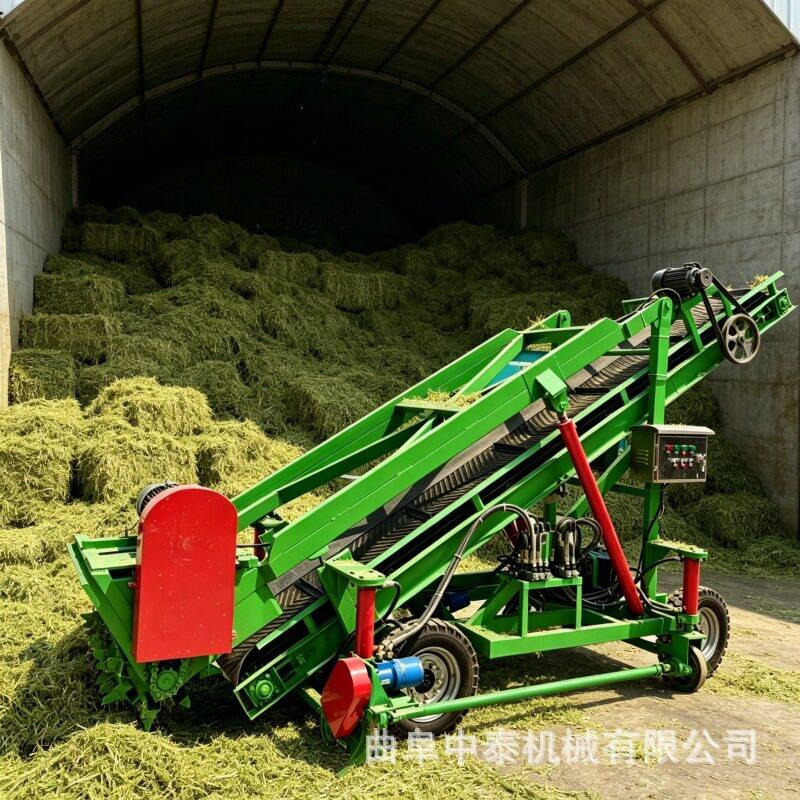 移动款青贮扒草机自动切草扒料车养牛草料窖池用大型五米挖草车