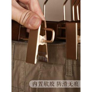 架简约卧室衣柜无家用实木可伸缩高山痕挂衣架防滑新品 榉木防滑裤