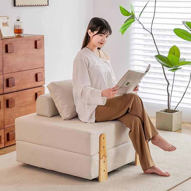 北欧懒人沙发可躺可睡折叠收纳榻榻米豆腐块单人卧室家居沙发床,住宅家具,沙发床,淘宝优惠券,粉丝福利购,淘宝优惠卷