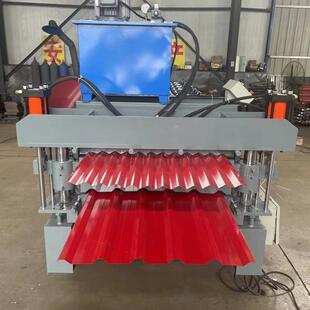 双层压瓦机8000彩钢板成840900型金属成9机彩钢瓦设备弯折4折弯型