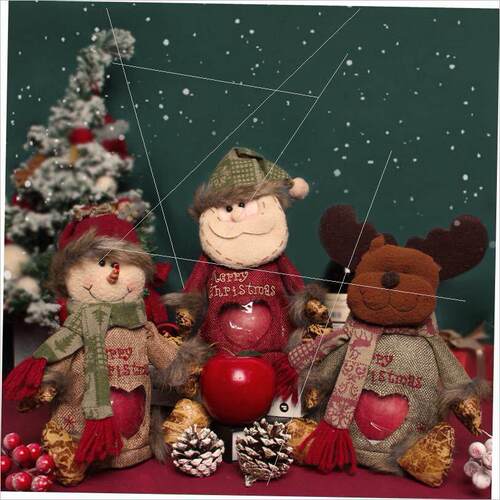 Santa Snowman goodie bag Christmas Eve children gift bag