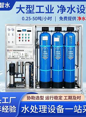 工业反渗透净水设备商用超纯水机全自动大流量前置过滤器出水直饮