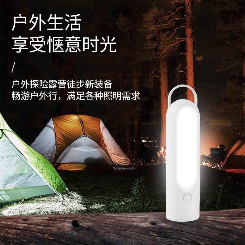 新款简约野营手电筒小夜灯手提usb充电LED灯便捷式露营户外照明灯