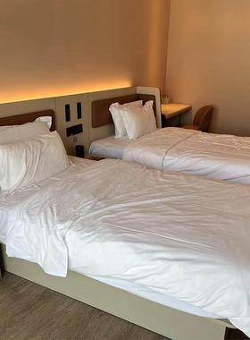 汉庭酒店TTJ客房家馆床标宾馆家具标间全具套宾快捷酒店家具间全