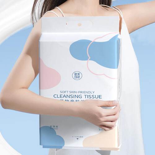 健美创研一JM-G1540次干性洗脸巾00片悬2挂家庭装加厚湿两用洁式