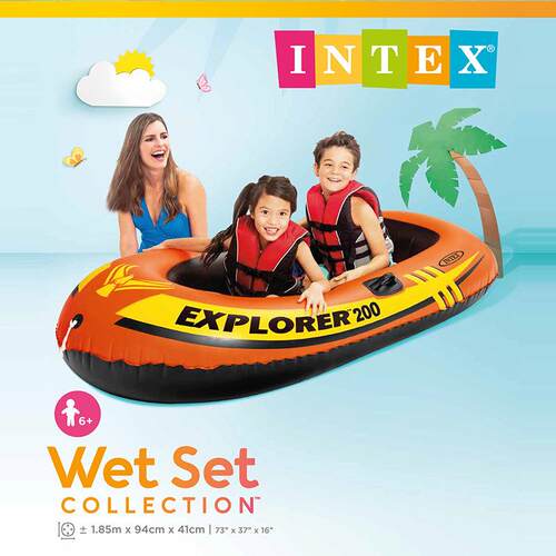 INTEX58354/58355/58356/58357/58358专业探险者单人双人三人船组