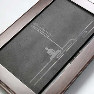 天然实木乌金石茶盘 功夫茶具黑檀木排水茶托盘石制茶海