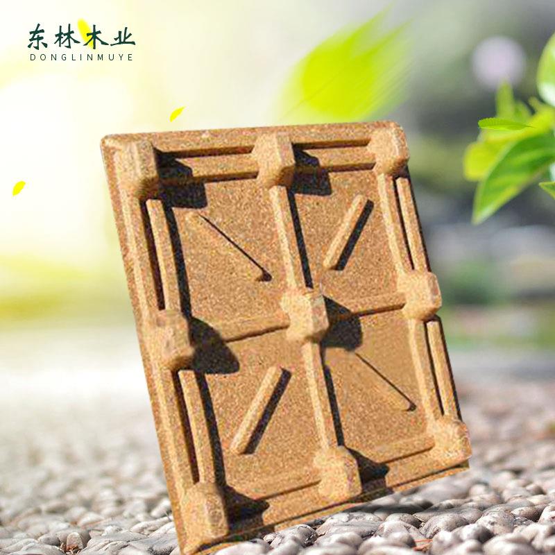 木屑模压木托盘木质免熏蒸托盘九脚式叉车用木托盘