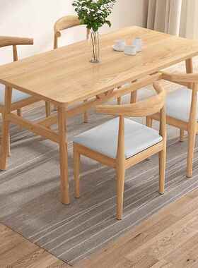 快餐餐店桌椅组合面馆早餐店经XYU济型桌酒店商用餐饮长饭方形桌