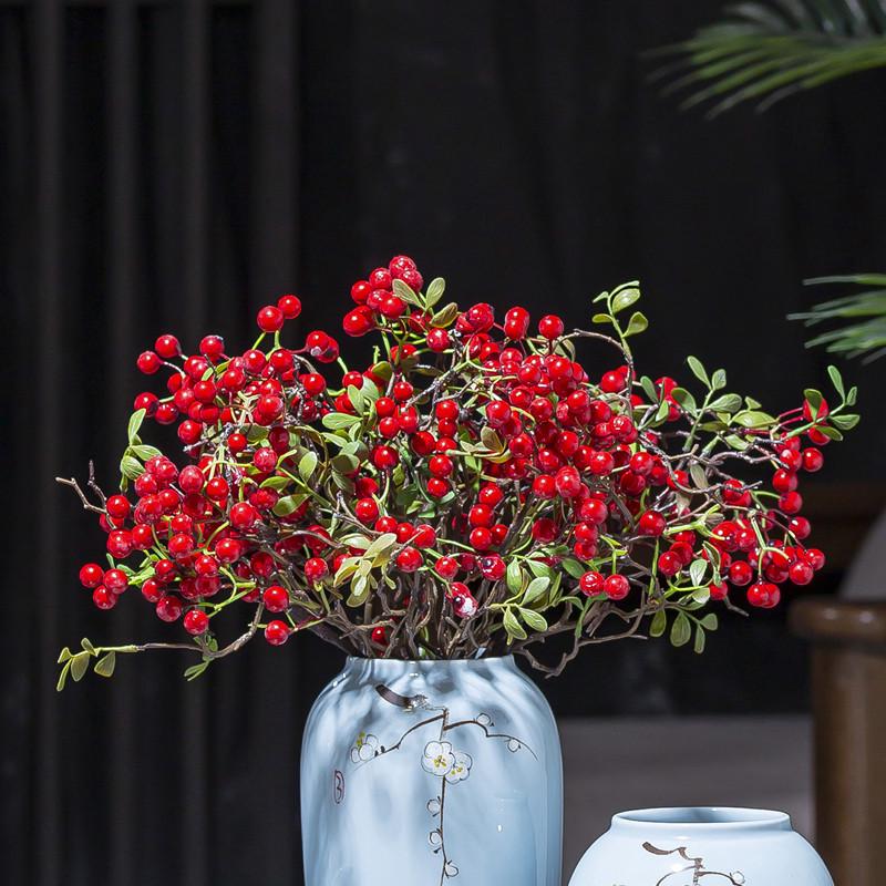 花瓶电视柜插花装饰品新家居客厅中式景德镇玄关现代干花摆件陶瓷